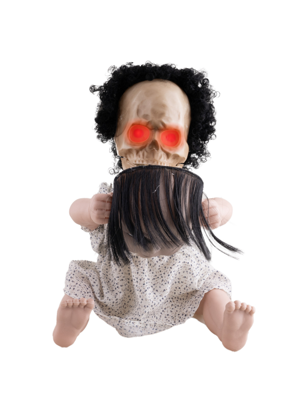 Automate Halloween : Poupée Possédée à Deux Visages - Terreur Incarnée en 40 cm