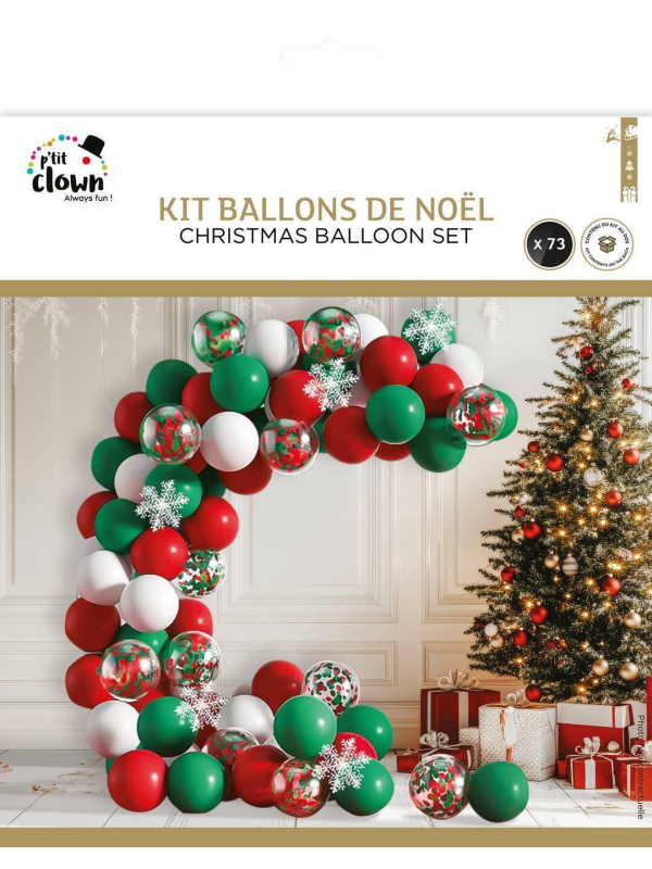 Kit Guirlande Ballons de Noël – 76 pièces 🎄...