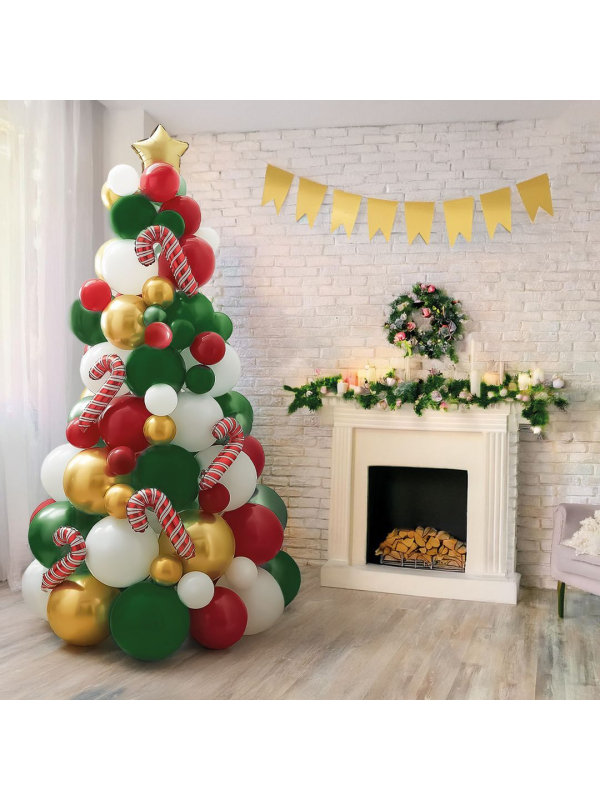 Kit Sapin de Noël en Ballons – 86 pièces 🎄 Créez un sapin unique et tendance pour vos fêtes