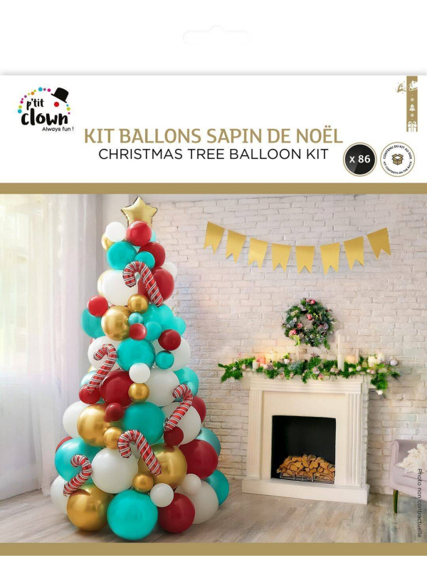 Kit Sapin de Noël en Ballons – 86 pièces 🎄...