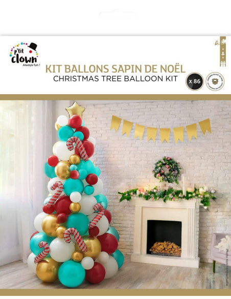 Kit Sapin de Noël en Ballons – 86 pièces 🎄 Créez un sapin unique et tendance pour vos fêtes