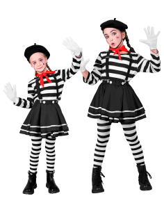 Déguisement de Mime Fille – Costume Complet avec Accessoires (4 à 13 ans) 2