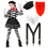Déguisement de Mime Fille – Costume Complet avec Accessoires (4 à 13 ans)