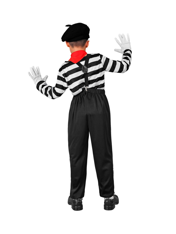 Déguisement de Mime Garçon – Costume Complet avec Accessoires (4 à 13 ans)
