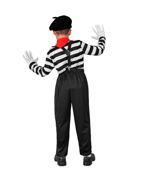 Déguisement de Mime Garçon – Costume Complet avec Accessoires (4 à 13 ans)