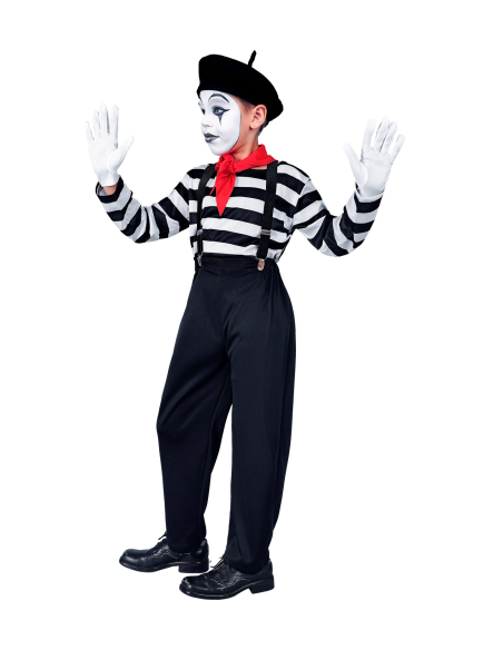 Déguisement de Mime Garçon – Costume Complet avec Accessoires (4 à 13 ans)