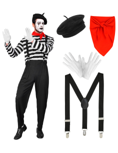 Déguisement de Mime Homme – Costume Complet (S à XL)