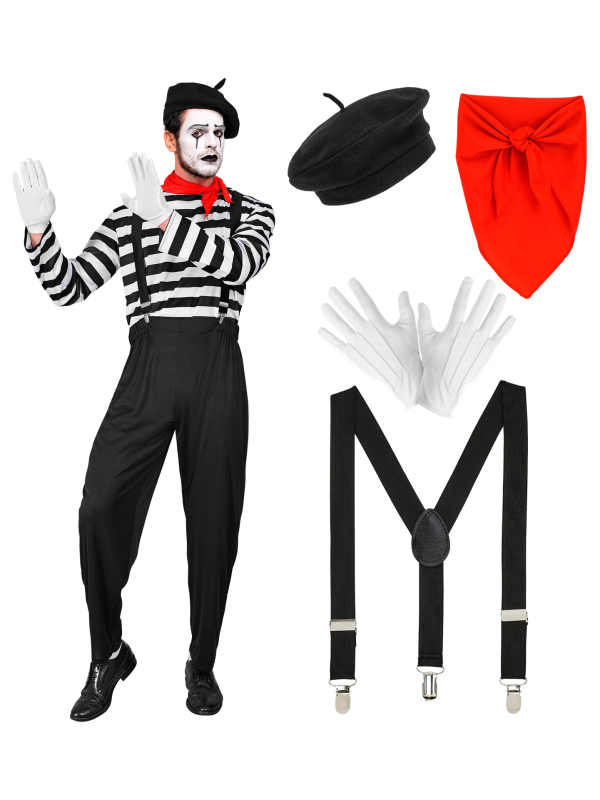 Déguisement de Mime Homme – Costume Complet (S à XL)