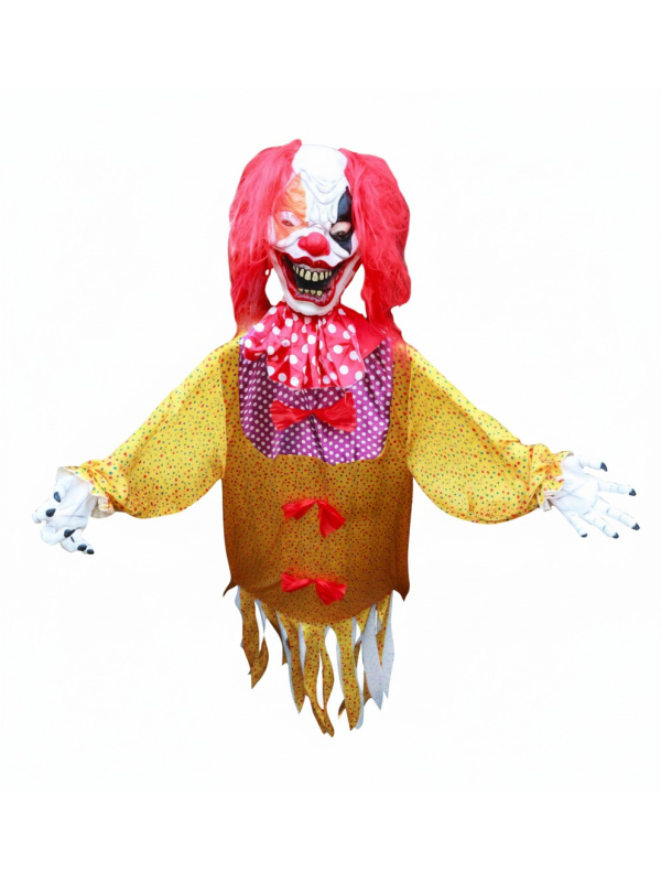 Clown Géant à Suspendre 3M : Décoration Halloween Extérieur