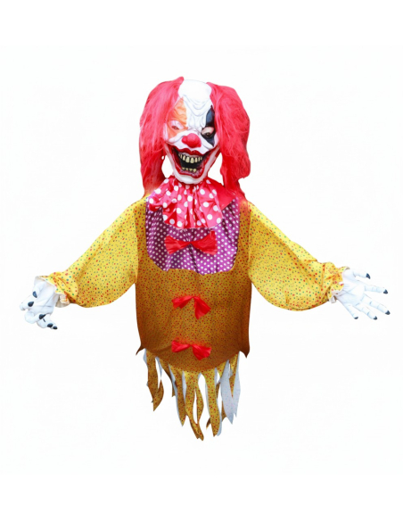 Clown Géant à Suspendre 3M : Décoration Halloween Extérieur