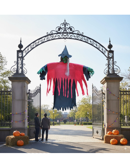 Sorcière Géante à Suspendre 3M : Décoration Halloween Extérieur