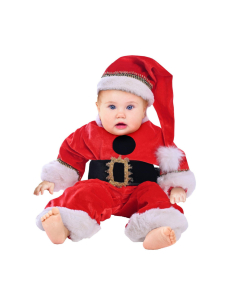 Déguisement Bébé Père Noël – Combinaison Velours Coton,...