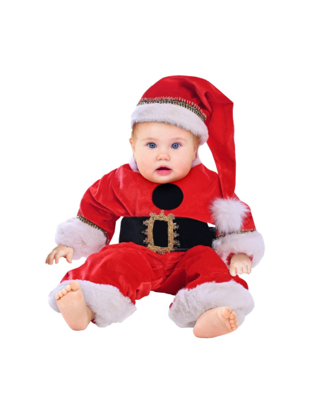 Déguisement Bébé Père Noël – Combinaison Velours Coton, Confection Européenne
