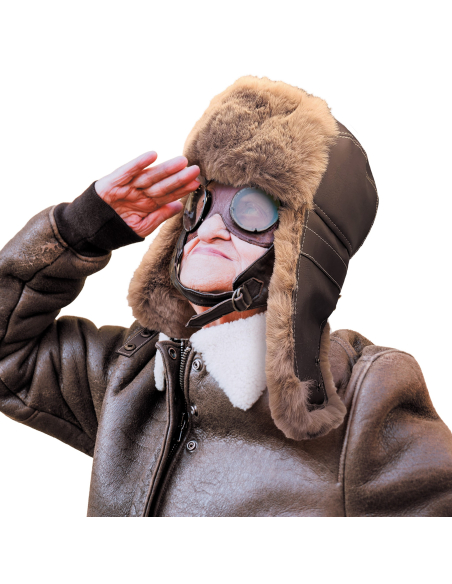 Chapka Aviateur Vintage – Style Pilote Années 40, Doublée Polaire