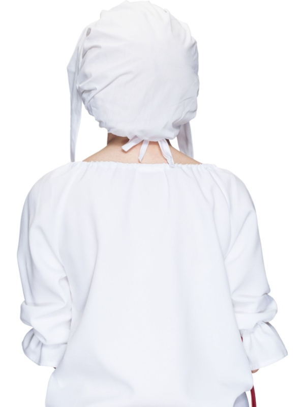 Coiffe Médiévale Blanche de Paysanne – Accessoire Déguisement Femme