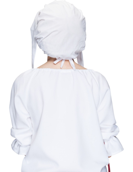 Coiffe Médiévale Blanche de Paysanne – Accessoire Déguisement Femme