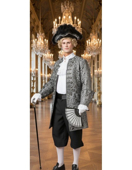 Costume Redingote XVIIIᵉ Siècle en Brocart - Haute Qualité pour Adulte
