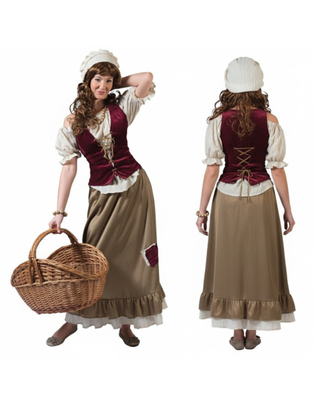 Costume médiéval pour femme paysanne