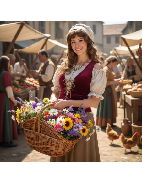 Costume médiéval pour femme paysanne
