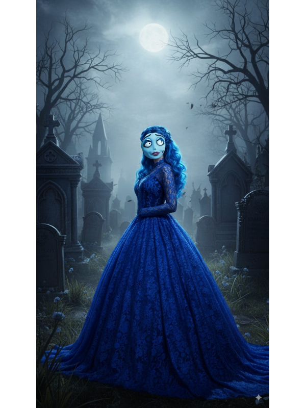 Masque Emily Les Noces funèbres officiel à tenir à la main