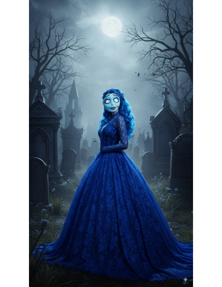 Masque Emily Les Noces funèbres officiel à tenir à la main