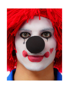 Nez de Clown Noir en Mousse – Accessoire Clown Halloween ou Carnaval
