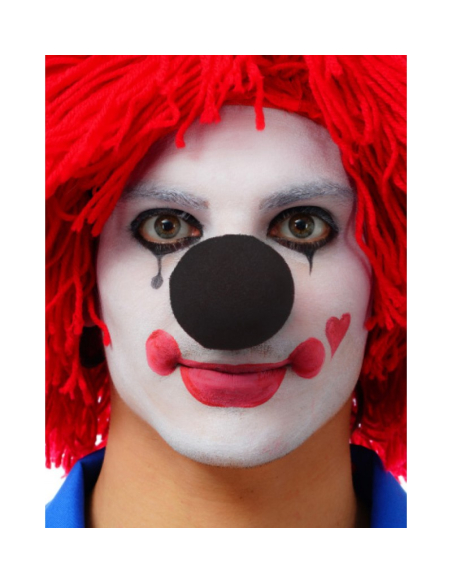 Nez de Clown Noir en Mousse – Accessoire Clown Halloween ou Carnaval