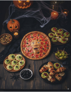 Pizza zombie - Déco de table Halloween