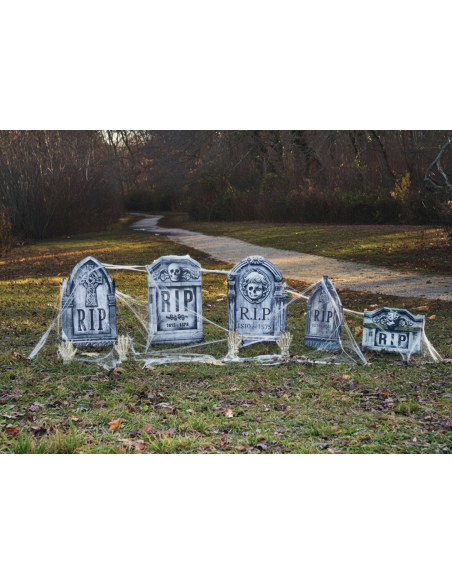 Assortiment Complet de Pierres tombales – Décoration Cimetière Hanté