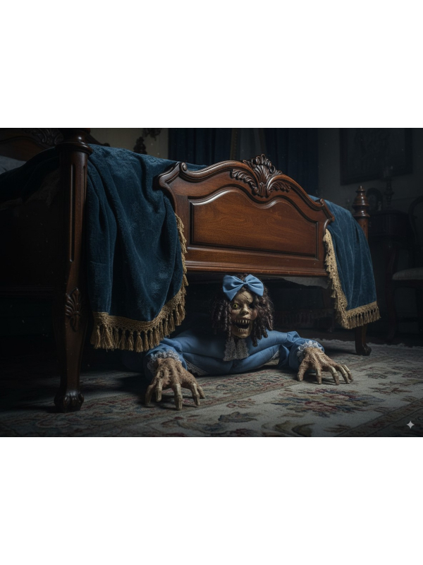 Automate halloween, fille terrifiante qui rampe