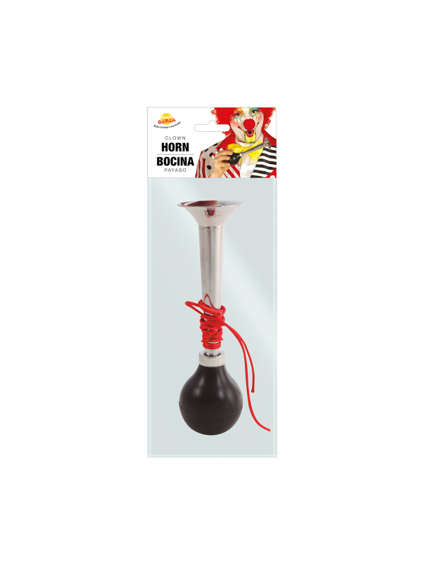 Klaxon de Clown Métallique 20 cm – Accessoire Cirque, Carnaval et Halloween