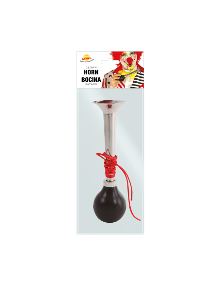 Klaxon de Clown Métallique 20 cm – Accessoire Cirque, Carnaval et Halloween