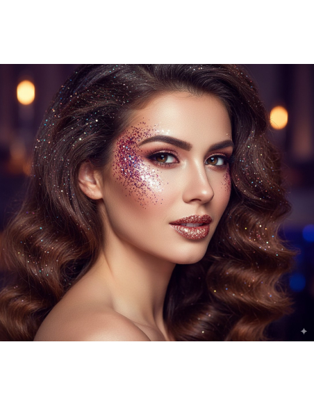 Gel Pailleté Or Rose (Rose Gold) – Maquillage Visage & Corps en Tube 20 g