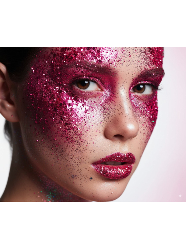Gel Pailleté Fuchsia – Maquillage Visage, Corps & Cheveux (20 g