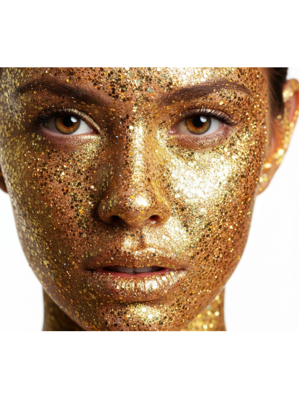 Gel Pailleté Or – Maquillage Visage, Corps & Cheveux (20 g) | Effet Glitter Doré Intense