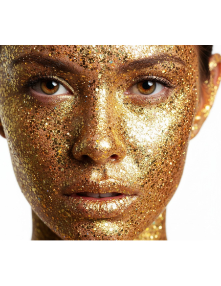 Gel Pailleté Or – Maquillage Visage, Corps & Cheveux (20 g) | Effet Glitter Doré Intense