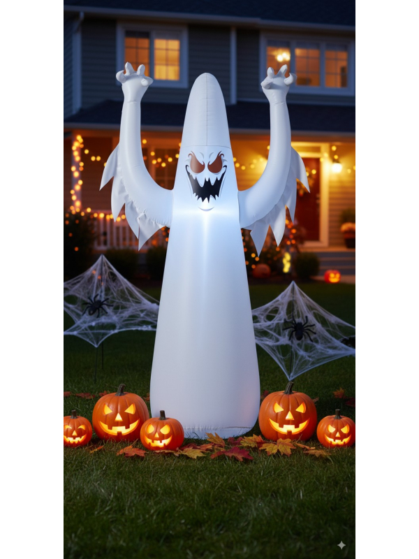Fantôme Gonflable 2 m – Décoration Halloween XXL Effrayante