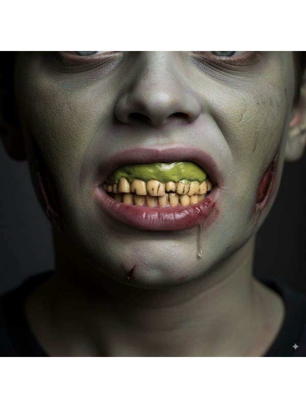 Dents de Zombie en TPE – Accessoire Effrayant pour Halloween, Monstres et Pirates
