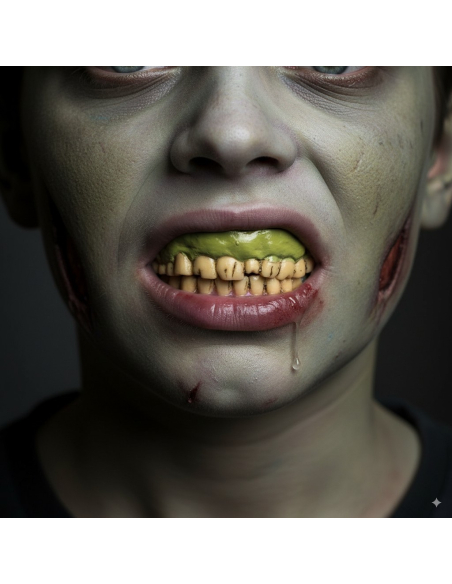 Dents de Zombie en TPE – Accessoire Effrayant pour Halloween, Monstres et Pirates