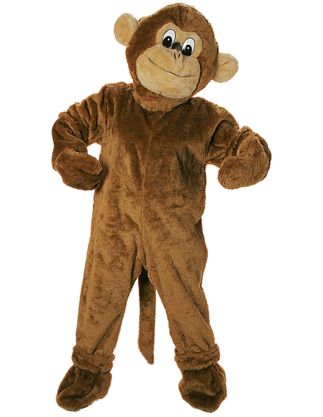 Mascotte de Singe – Costume Promotionnel en Peluche avec Tête, Gants et Pieds
