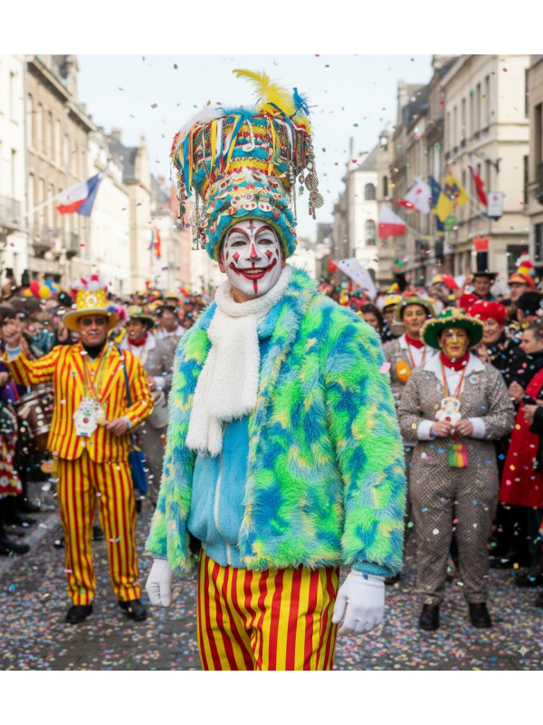 Veste en Peluche Multicolore – Carnaval de Dunkerque et Bandes