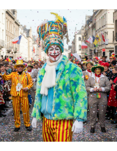 Veste en Peluche Multicolore – Carnaval de Dunkerque et Bandes