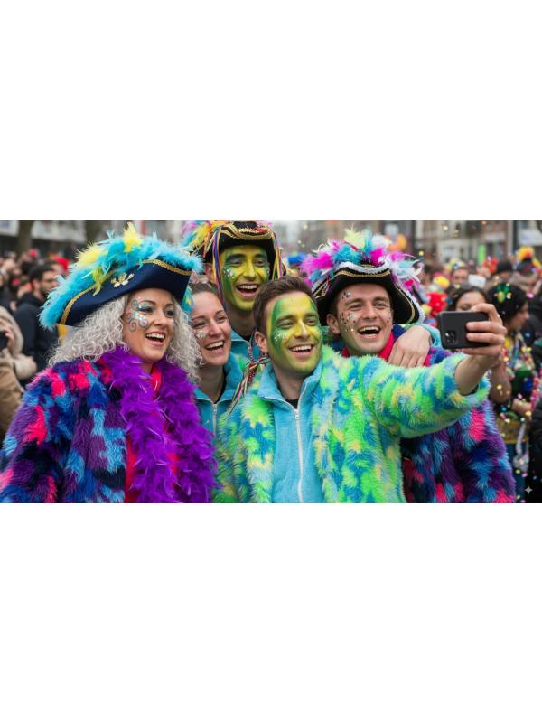 Veste en Peluche Multicolore Bleu/Violet/Rose – Carnaval et Soirées