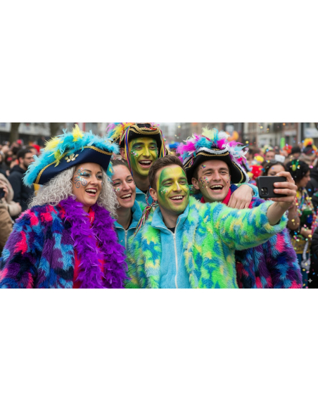 Veste en Peluche Multicolore Bleu/Violet/Rose – Carnaval et Soirées