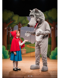 Mascotte Loup Gris Adulte – Costume Intégral Ludique pour Animations et Événements 2