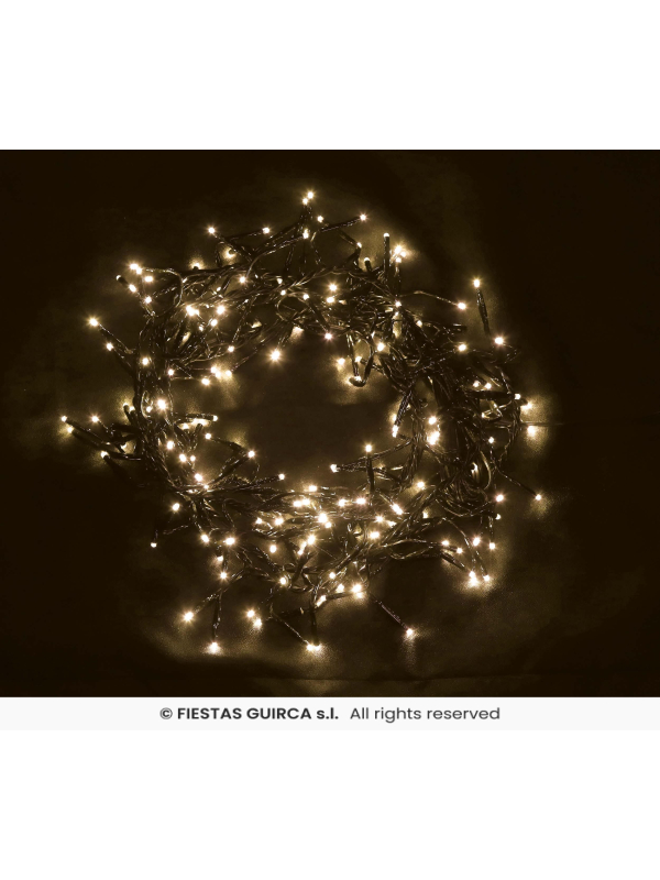 Guirlande de Noël 560 LED Blanc Chaud – 11,20 m sur Piles, Extérieur & Intérieur
