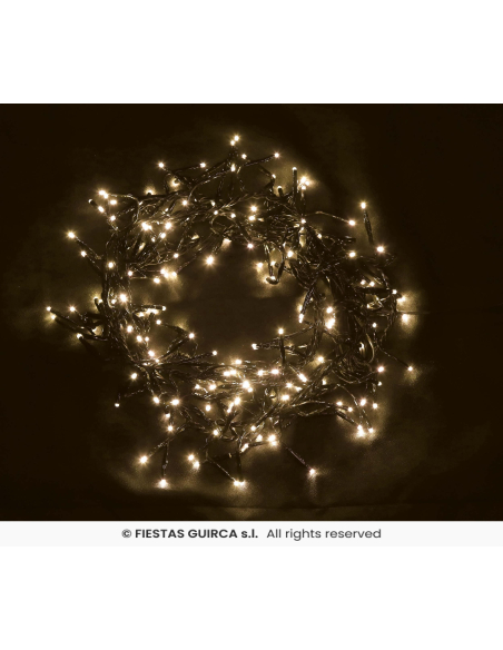 Guirlande de Noël 560 LED Blanc Chaud – 11,20 m sur Piles, Extérieur & Intérieur