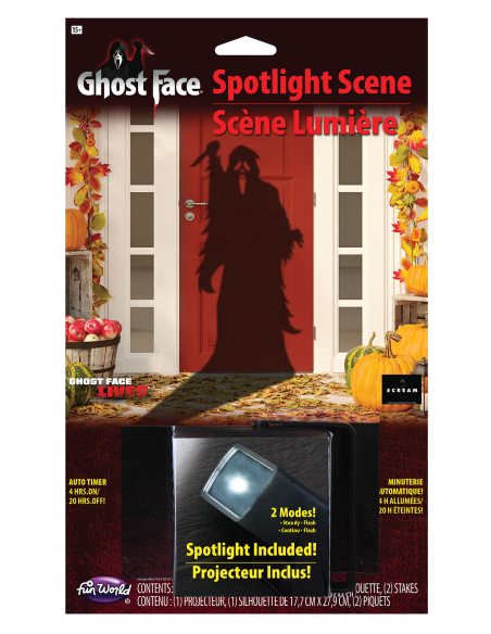 Projecteur Ghost Face® Halloween – Scène de Porte avec Silhouette et Minuterie