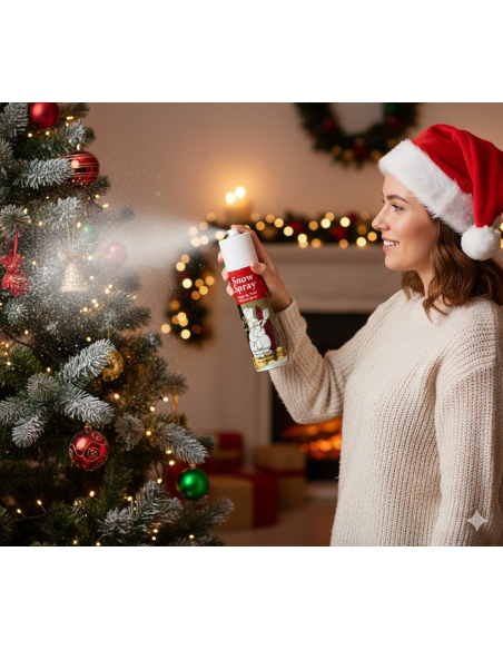 Spray Neige de Noël – Effet Flocons pour Décorations Festives