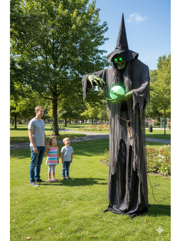 Automate Halloween de Sorcière Géante et terrifiante de 305 cm